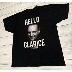 Hannibal Lecter Hello Clarice Graphic T Shirt Size XL Black Silence Of The Lambs